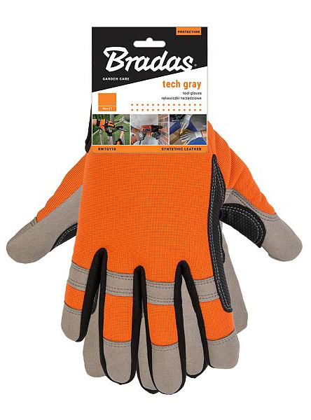 Перчатки садовые BRADAS Tech Grey размер 8 (RWTGY8)