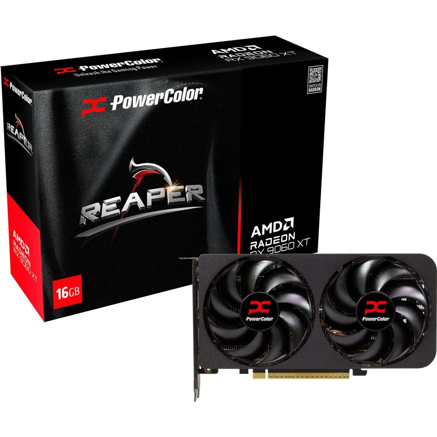 Видеокарта PowerColor AMD Radeon RX 9060 XT 16GB GDDR6 Reaper (RX9060XT 16G-A)