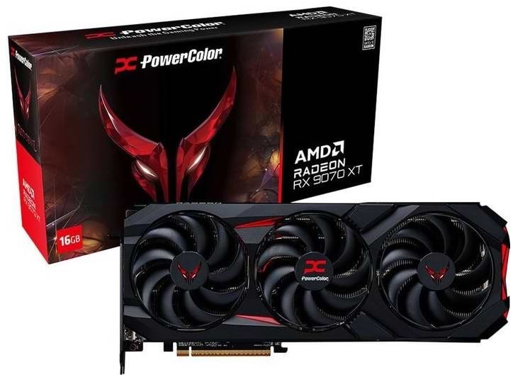 Видеокарта PowerColor AMD Radeon RX 9070 XT 16GB GDDR6 Red Devil Backplate Special Edition PowerColor (RX9070XT 16G-E/OC/BP)