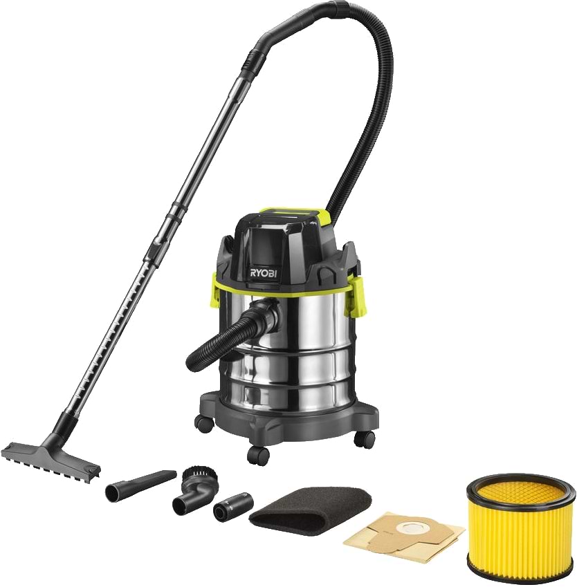Пылесос для сухой уборки без мешка Ryobi R18WDV-0 ONE+ 18В 18л (без АКБ та ЗП) - Фото 1