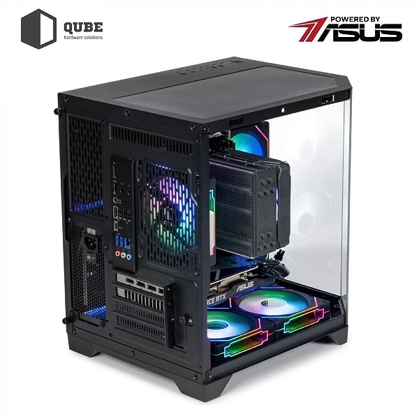 Фото - Системний блок QUBE QB Ryzen 5 5500 RTX 5060 8GB CRb 321010 (Ryzen55500RTX50608GBCRb321010)