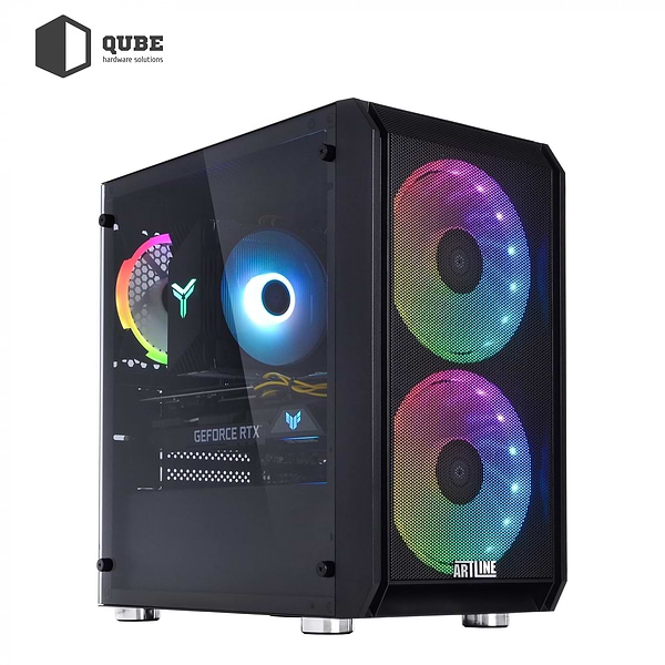 Фото - Системний блок QUBE QB Ryzen 5 5600X RTX 5050 8GB NM 321010 (Ryzen55600XRTX50508GBNM321010)