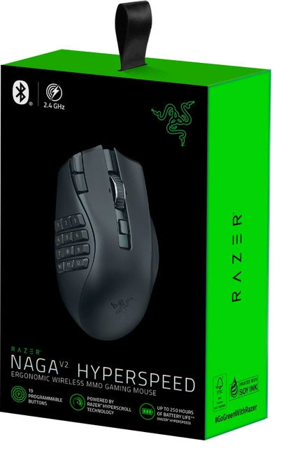 Фото - Мышь беспроводная игровая Razer Naga V2 Hyperspeed (RZ01-03600100-R3G1)