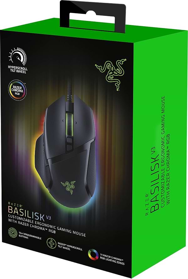 Фото - Уценка - Мышь проводная игровая Razer Basilisk V3 (RZ01-04000100-R3M1)