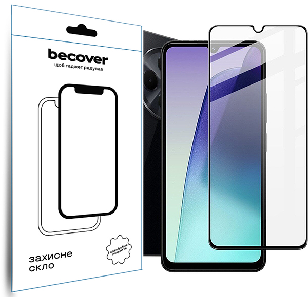 Фото - Захисне скло для смартфону BeCover for Xiaomi Redmi A4 5G Black (712884)