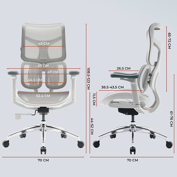 Фото - Кресло офисное Sihoo DORO S100 Mesh White (S100-M302)