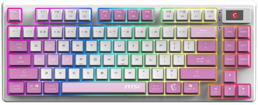 Клавіатура бездротова ігрова MSI FORGE GK600 TKL W VIOLET UA 83key (S11-43UAQ01-HH9) - Фото 1