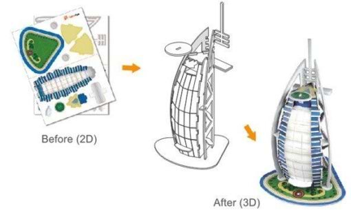 Фото - 3D пазлы Cubic Fun "Бурдж-эль-Араб" серия мини (S3007h)