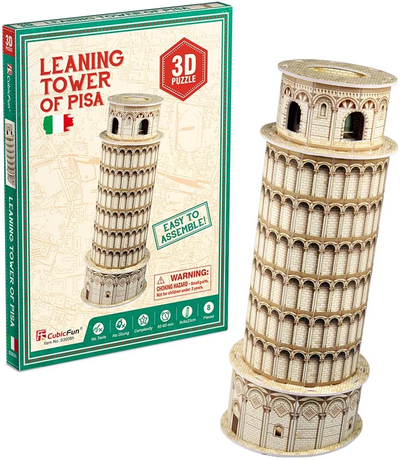 3D пазли Cubic Fun "Пізанська вежа" серія міні (S3008h)