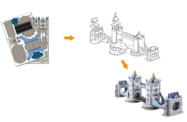 Фото - 3D пазлы Cubic Fun "Тауэрский мост" серия мини (S3010h)