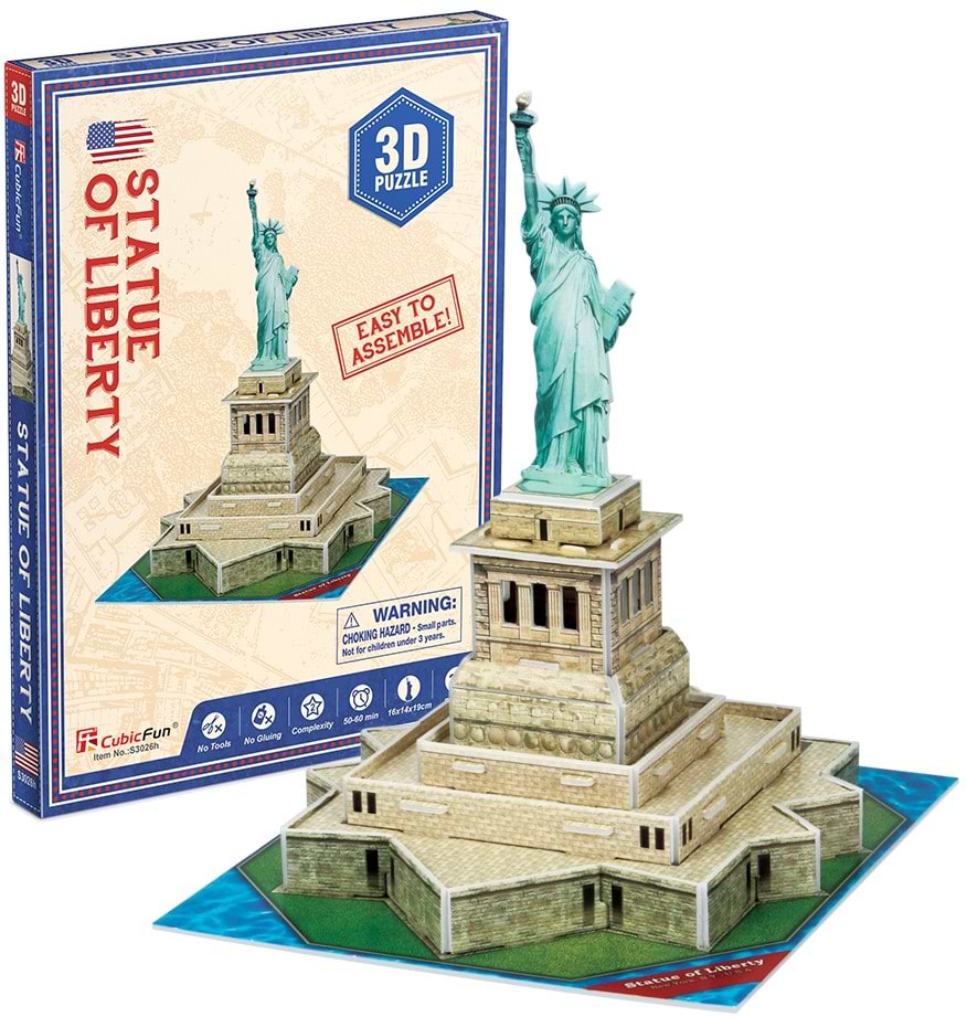 3D пазли Cubic Fun "Статуя Свободи" серія міні (S3026h) - Фото 1