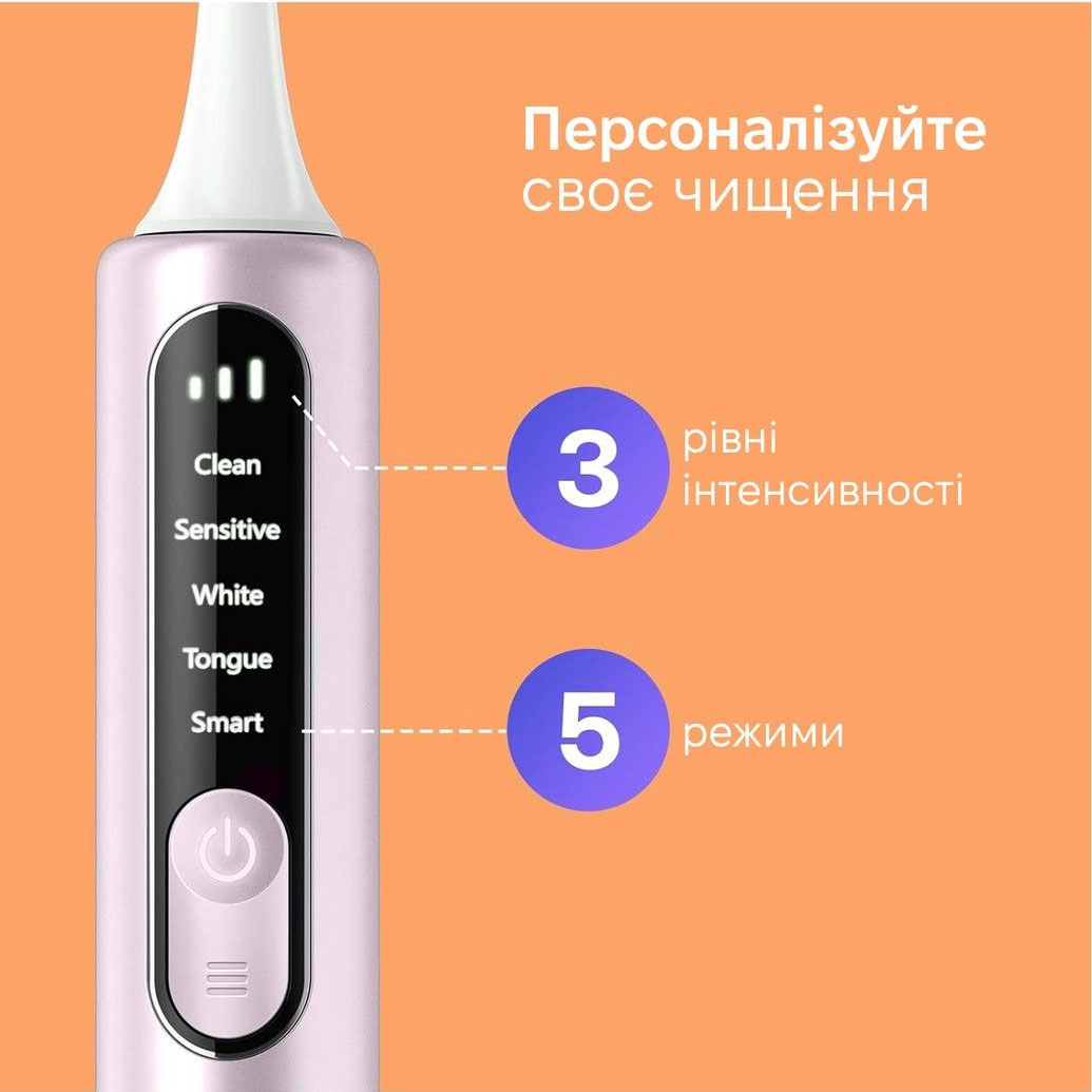 Фото - Зубна щітка електрична Bitvae S3 Smart 4 насадки та футляр Pink