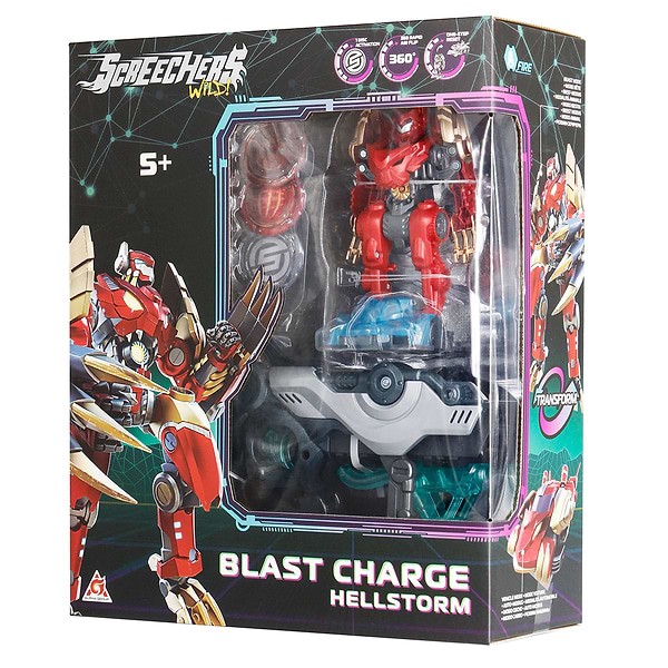 Фото - Машинка-трансформер Screechers Wild! S5 L1 – ХЕЛЛШТОРМ (запускник-бластер, машинка-трансформер) (EU686112)