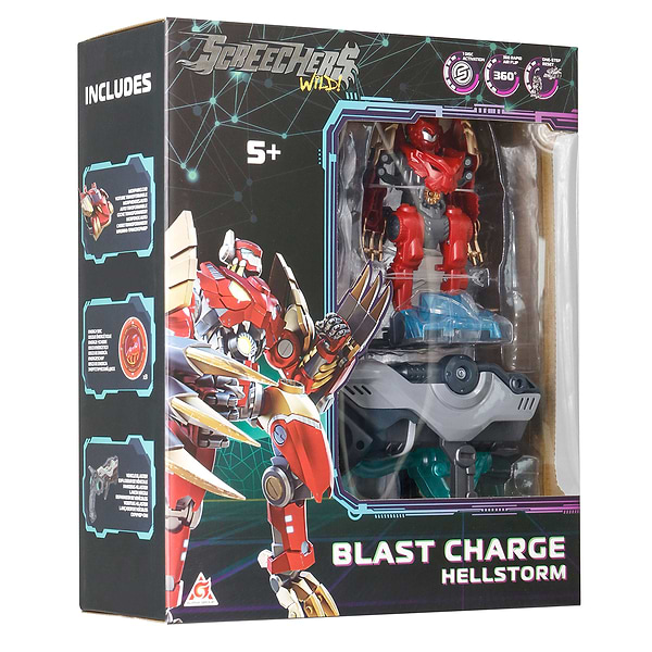Фото - Машинка-трансформер Screechers Wild! S5 L1 – ХЕЛЛШТОРМ (запускник-бластер, машинка-трансформер) (EU686112)