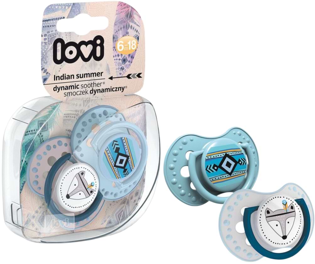 Динамічна пустушка Lovi 6-18 м-ців 2 шт. Indian summer (22/857boy) - Фото 1
