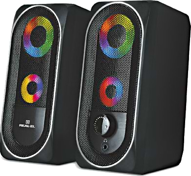 Комп'ютерна акустика компактна 2.0 REAL-EL S-110 Black