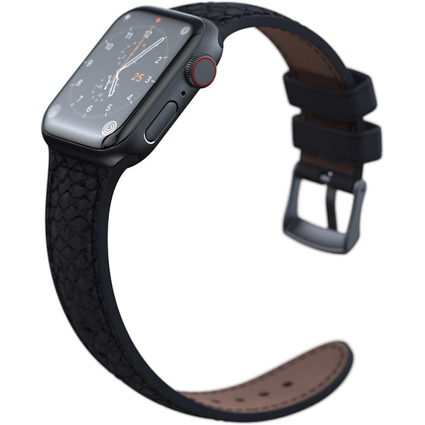 Фото - Ремінець для смарт-годинника Njord Salmon Leather Strap Dark Grey for Apple Watch 41mm/40mm (SL14110)