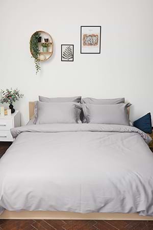 Комплект постельного белья Moon&Star 143х210х2 нав. 4х50х70 Smoke Satin Premium (MS-820000448)