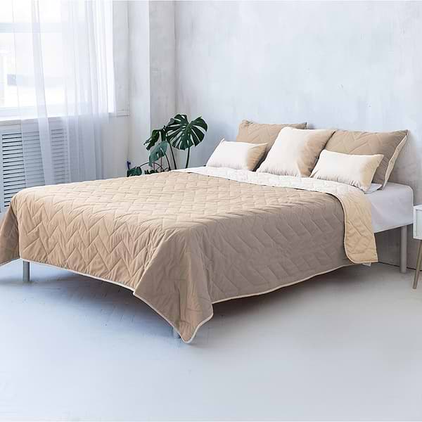 Фото - Набор покрывало + наволочки двуспальный Sonex Bora Bora 220x240 см +нав. 50x70 см 2 шт. Коричневый с бежевым (SO102397)