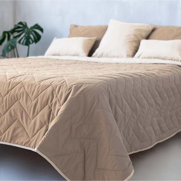 Фото - Набор покрывало + наволочки двуспальный Sonex Bora Bora 220x240 см +нав. 50x70 см 2 шт. Коричневый с бежевым (SO102397)