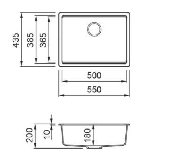 Фото - Мойка кухонная Elleci TIME 105 under top Bianco Soft 39