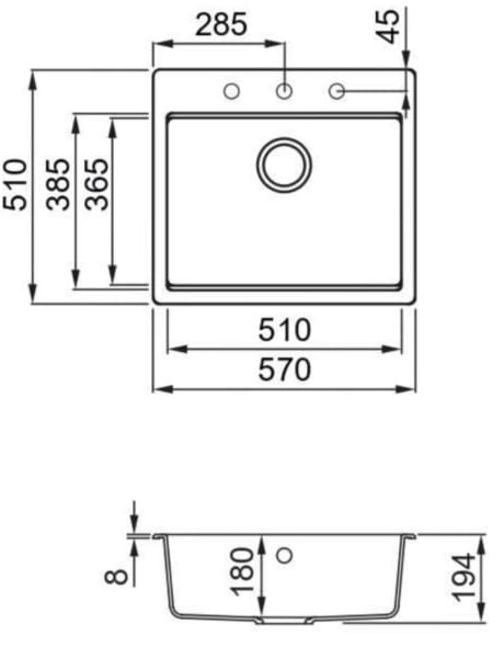 Фото - Мойка кухонная Elleci TIME 105 on top bianco soft 39