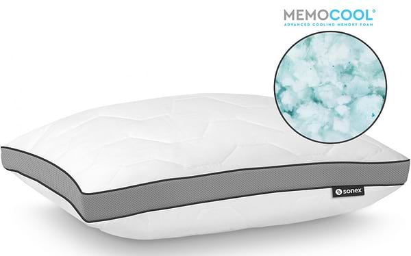 Фото - Подушка ортопедическая Sonex гибридная с памятью и эффектом охлаждения Frost 50x70 см (SO102467)