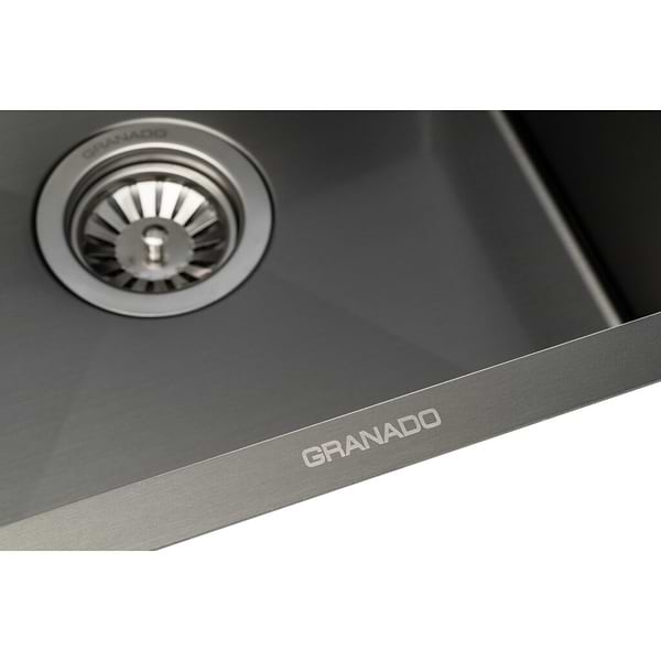 Фото - Мийка кухонна GRANADO Under top mini STEEL S201 black