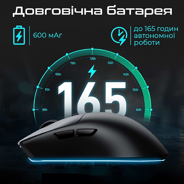 Фото - Миша бездротова ігрова RAWM SA-MH01PRO.black