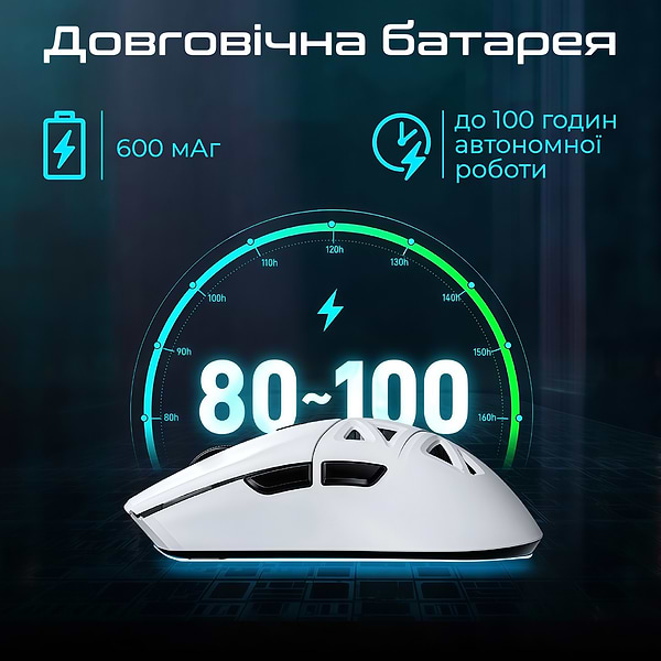 Фото - Миша бездротова ігрова RAWM SA-SL01C.white