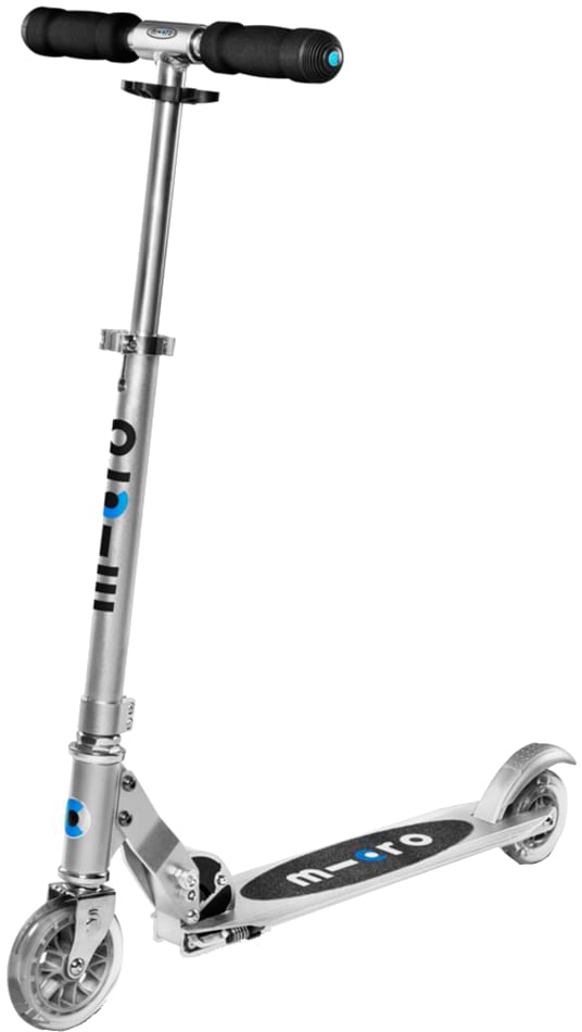 Двухколёсный самокат Micro "Sprite" – МАТОВЫЙ СЕРЕБРИСТЫЙ (до 100 kg, 2-х колесный) (SA0019)