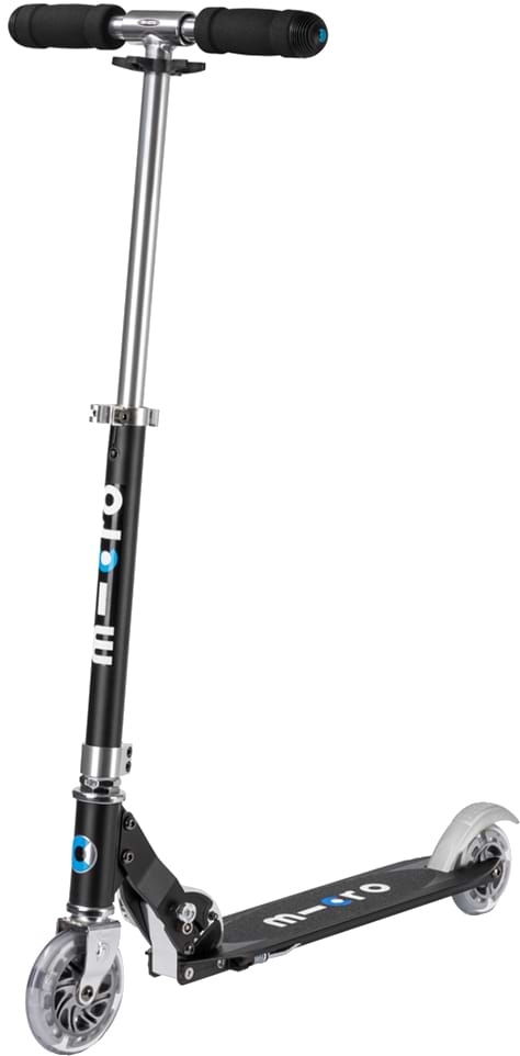 Двухколёсный самокат Micro "Sprite" – ЧЕРНЫЙ (до 100  кг (kg), 2-х колесный) (SA0026)