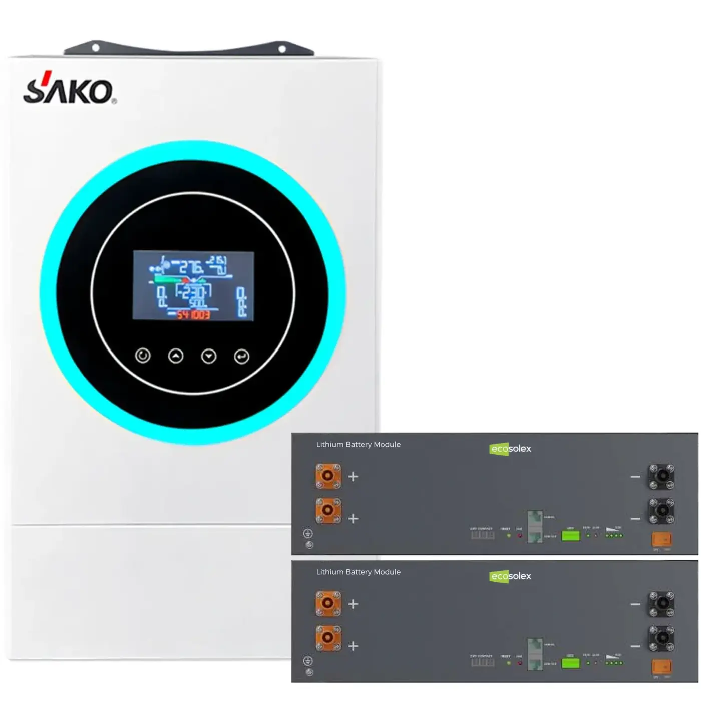 Система хранения энергии SAKO SV-1SN6.2К1-LEC10K1-1 (1ф, 5 кВт, 51.2 В, 10.24 кВт, LiFePO4)