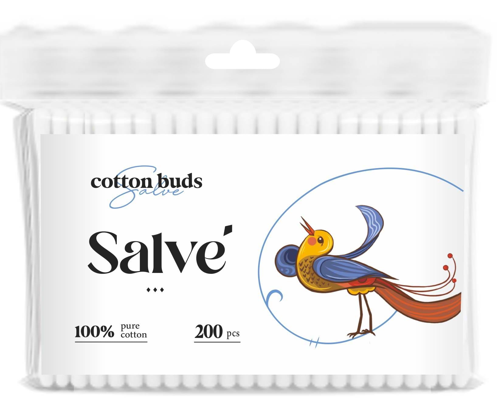 Ватні палички Salve 200 шт. (5853954200829) - Фото 1