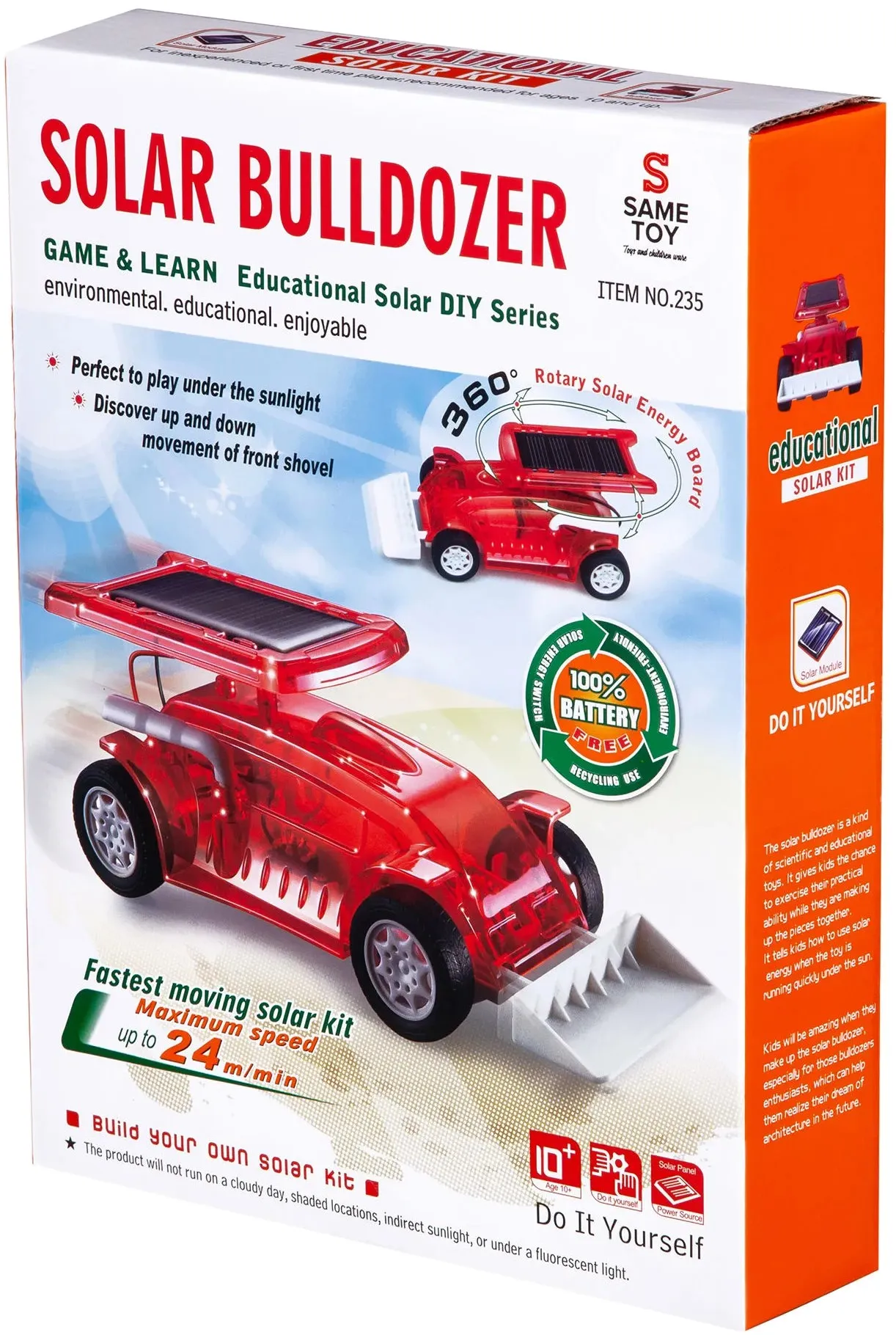 Пластиковий конструктор Same Toy Бульдозер на сонячній батареї (235UT)