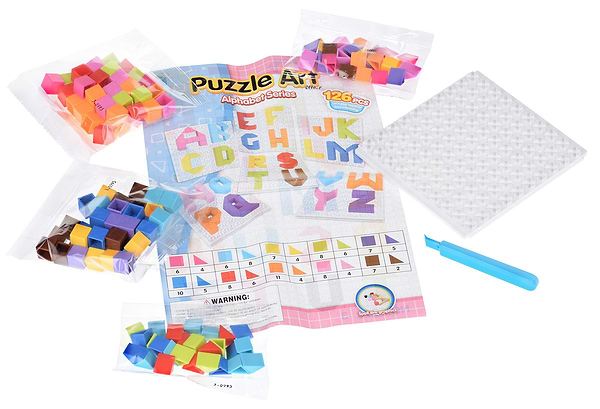Фото - Пластиковая мозаика Same Toy Puzzle Art Alphabet Series 126 эл. (5990-3Ut)