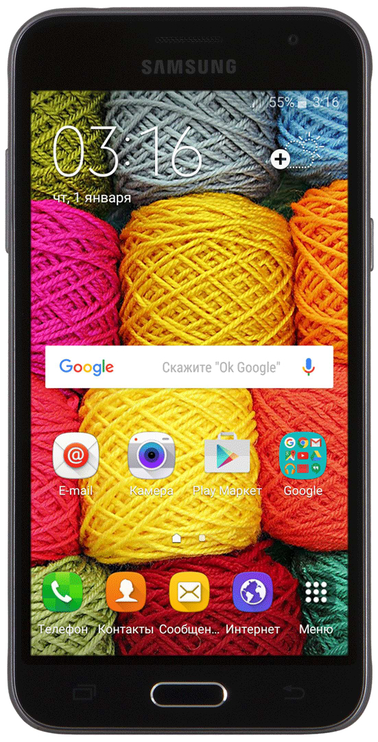 Фото - Смартфон Samsung Galaxy J3 (2016) Black (SM-J320)