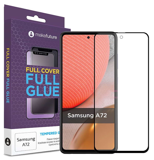 Фото - Защитное стекло для смартфона MakeFuture Full Cover Full Glue Samsung A72 (MGF-SA72)