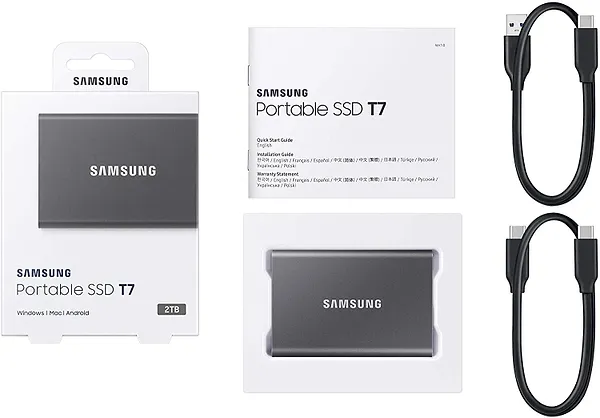 Фото - SSD-накопичувач зовнішній Samsung T7 Titan Grey 1 TB (MU-PC1T0T/WW)