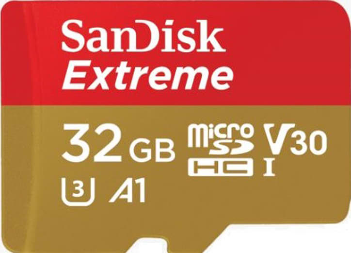 Карта пам'яті SanDisk Extreme microSDHC 32GB V30 A1 C10 UHS-I U3 (SDSQXAF-032G-GN6MA)