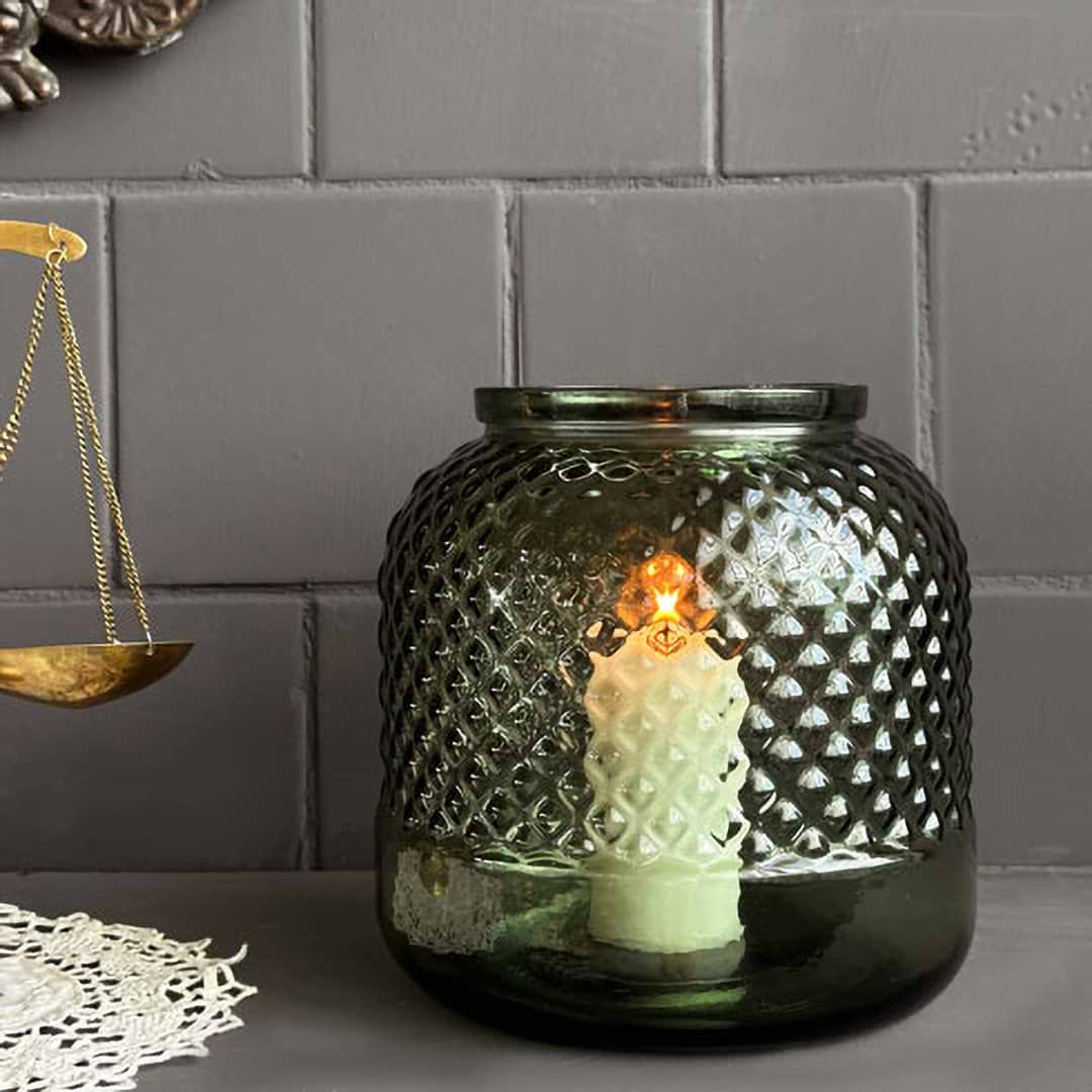 Фото - Ваза SAN MIGUEL DIAMANTE 19 см зеленая волна (5949DB408)