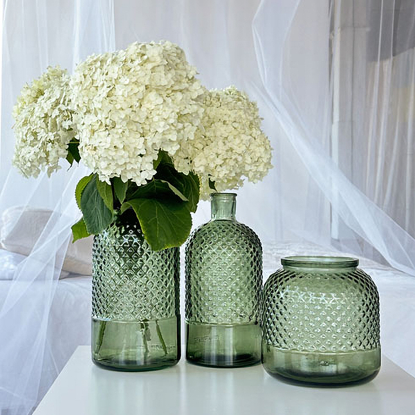 Фото - Ваза SAN MIGUEL DIAMANTE 19 см зеленая волна (5949DB408)