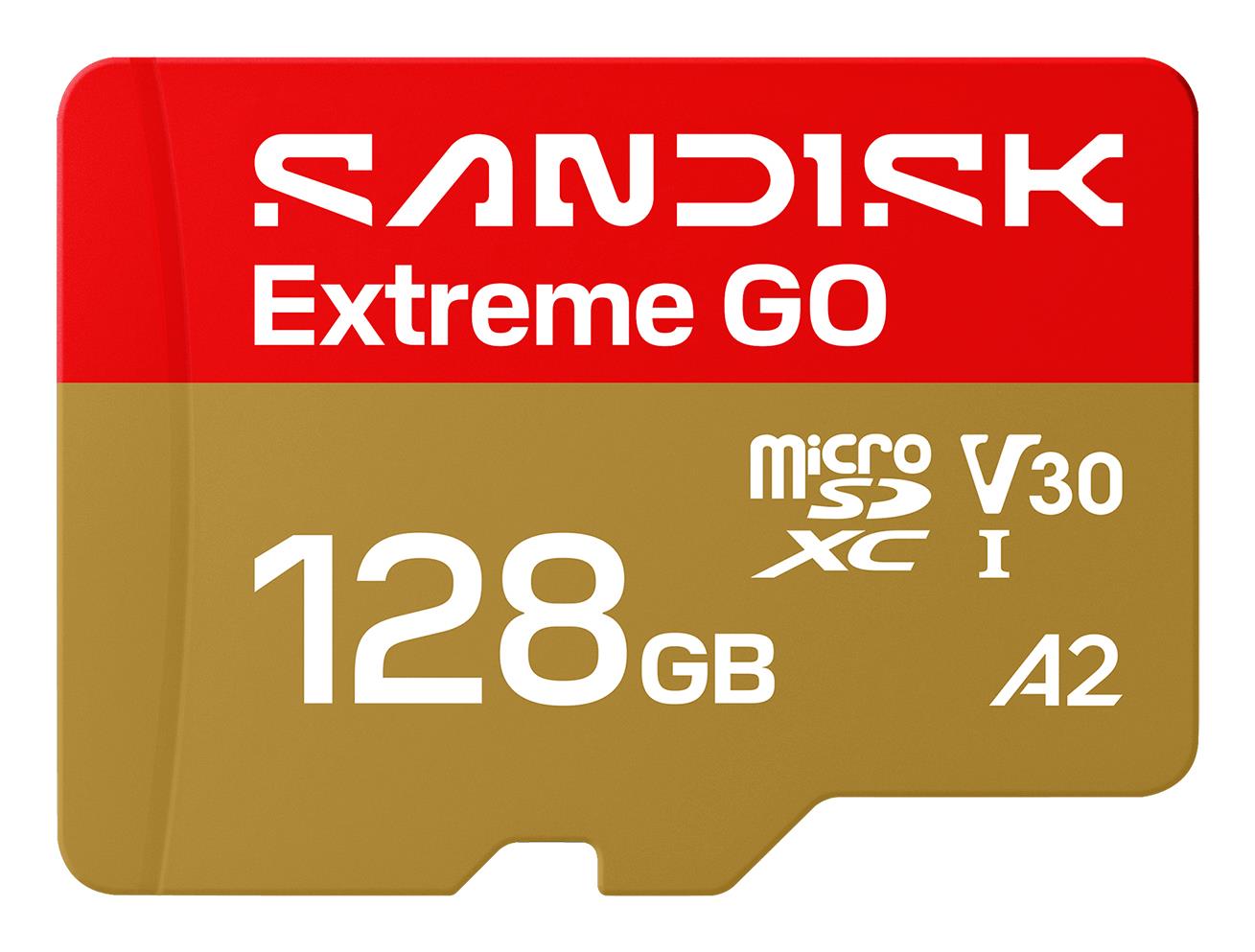 Карта памяти SanDisk microSDXC (UHS-1 U3) Extreme GO A2 128Gb class 10 V30 (SDSQXGN-128G-GN6MN)