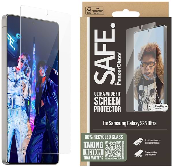 Фото - Захисне скло для смартфону PanzerGlass Samsung Galaxy S25 Ultra | Ultra-Wide Fit w. Aligner (PG_SARNUWFG38488)