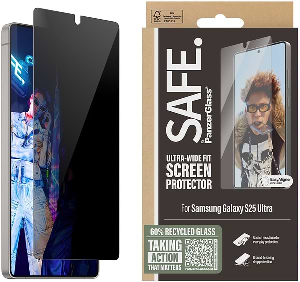 Фото - Захисне скло для смартфону PanzerGlass Privacy Samsung Galaxy S25 Ultra | Ultra-Wide Fit (PG_SARPUWFG38488)