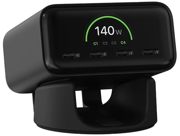 Мережевий зарядний пристрій Satechi ChargeView 140W Desktop Charger Black (ST-C4CV140C-EU)