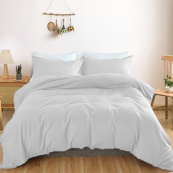 Комплект постільної білизни MirSon Satin Light Pro 10-001 Snow White 160х220 (2200010168945)