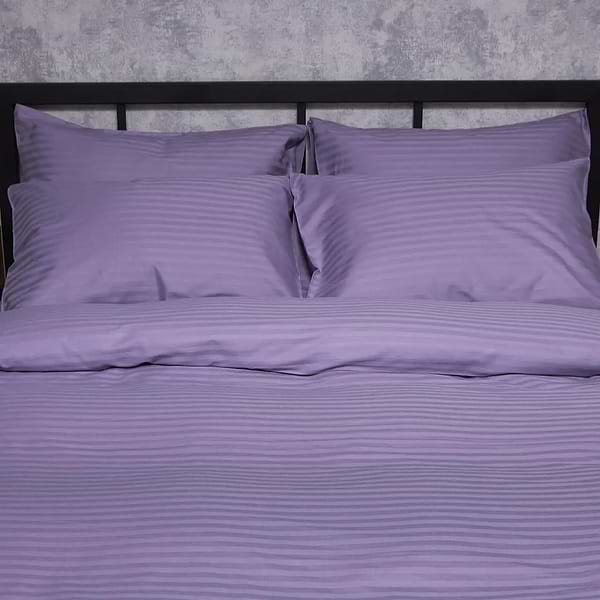 Фото - Комплект постільної білизни Moon&Star Satin Stripe Soft Lilac King Size 220x240 нав. 4х50х70 (MS-820008683)