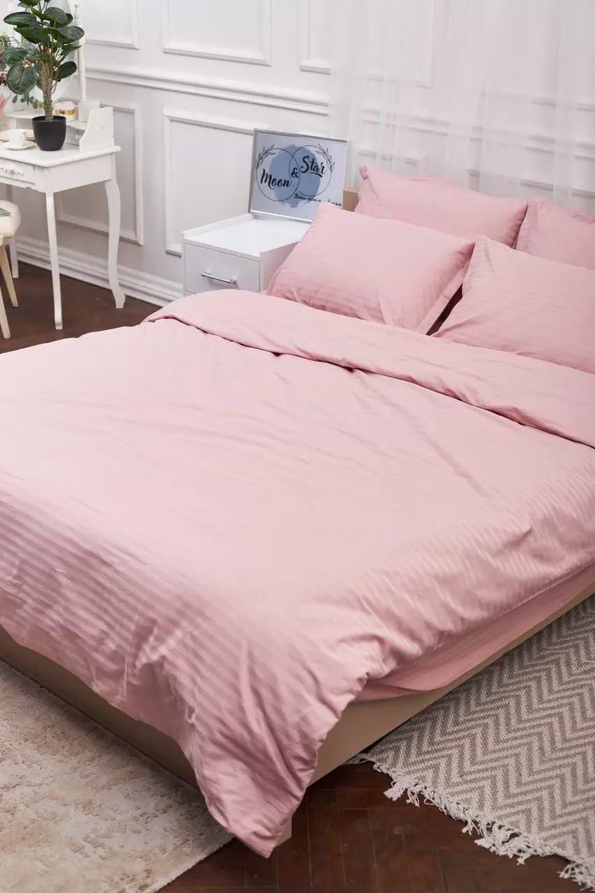 Комплект постельного белья Moon&Star Satin Stripe Stripe Pink 200х220 (MS-820003617)