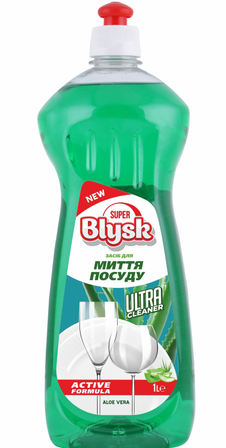 Фото - Средство для ручного мытья посуды Super Blysk Aloe vera 1 л (SB51141) Фото - Средство для ручного мытья посуды Super Blysk Aloe vera 1 л (SB51141)